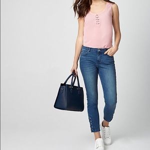 (2 for $25) Le chateau Skinny ankle Denim Jeans with design